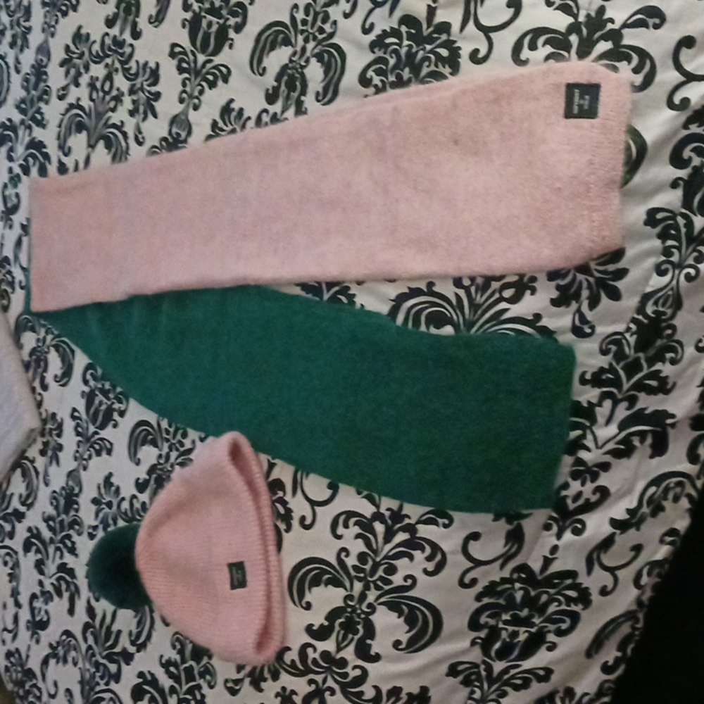 Beanie puff hat and scarf